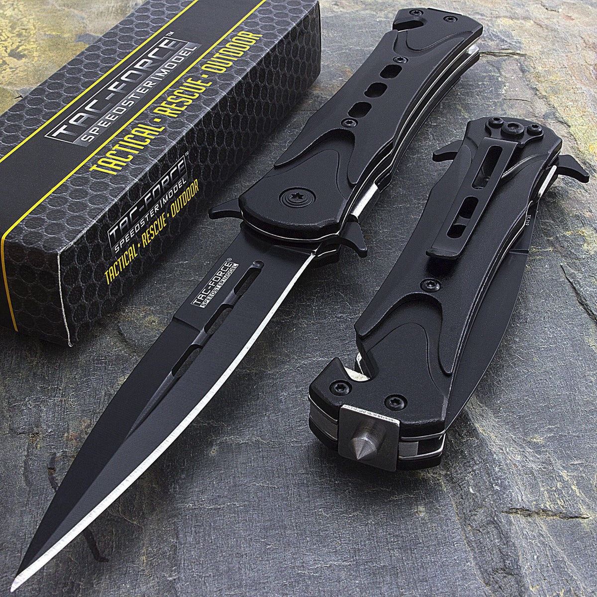 8.5 Tac Force Rainbow Blade Stiletto Assisted Pocket Knife (TF-428RB)