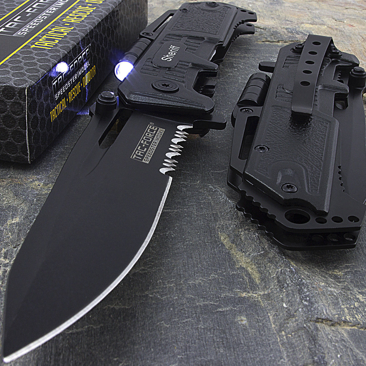 Special Force Pocket Knife With built in Flashlight