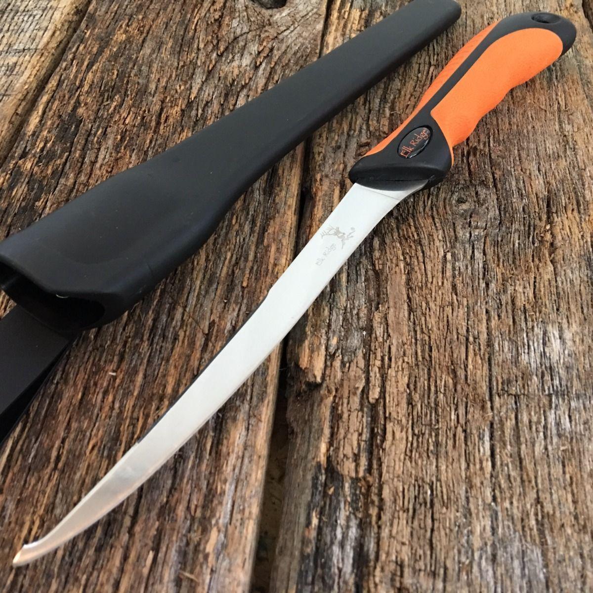 12.5 Elk Ridge Orange Skinner Fixed Blade Fish Fillet Fishing Knife