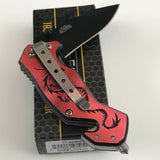 5.75" Tac Force Speedster Model Red Dragon Pocket Knife - Frontier Blades