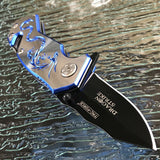 5.75" Tac Force Speedster Model Dragon Strike Blue Dragon Pocket Knife - Frontier Blades