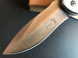 8.25" Elk Ridge Bone Handle Assisted Hunting Pocket Knife (ER-A167BN) - Frontier Blades