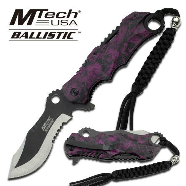 MOON KNIVES MTech USA Purple Blade Hunting Camping Tactical Rescue
