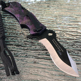 8" MTech USA Ballistic Purple Skulls Assisted Folding Knives MT-A808BK - Frontier Blades