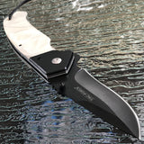 8" TAC FORCE ASSISTED OPEN PEARL HANDLE FOLDING POCKET KNIFE - Frontier Blades