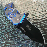 7" Tac Force Blue Dragon Strike Fantasy Tactical Mini Pocket Knife - Frontier Blades
