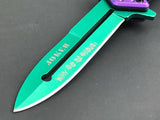 7.5" Batman Joker Spring Assisted Stiletto Folding Pocket Knife - Frontier Blades
