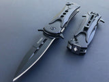 8" Tac Force Stiletto Tactical Black Assisted Pocket Knife (TF-719BK) - Frontier Blades