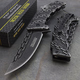 8.25" TAC FORCE CHAIN SPRING ASSISTED Open Folding Pocket Knife Combat Tactical - Frontier Blades