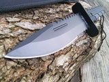 12" Survivor Brand Knife Full Tang Black Sawback Survival Knife HK-796 - Frontier Blades