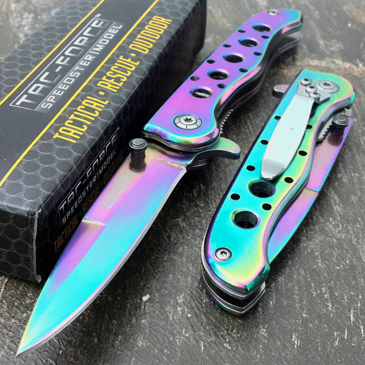 Rainbow Blade Folding Knife with PP7 Sheet Double Sided Grinding – Dispatch  Knives