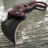 Z-Killer Zombie Red Skull Ninja Karambit Claw Fantasy Pocket Knife - Frontier Blades