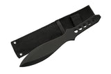 8.5" Black Stainless Steel Perfectly Balanced Throwing Knife W/ Sheath (203102-BK)