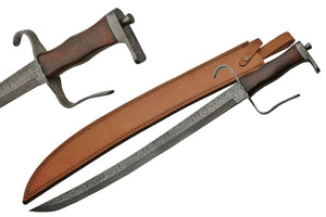 28" Damascus Steel Antique Pirate Sword - Frontier Blades