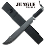 21" Jungle Master Full Tang Fixed Blade Black Machete (JM-021) - Frontier Blades