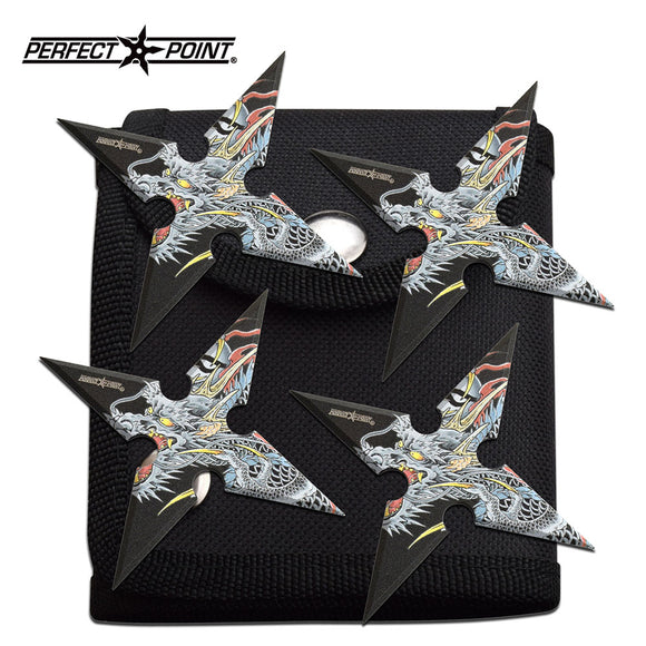 Perfect Point  PP-125-4DR 4 Pcs Throwing Stars set 4.0