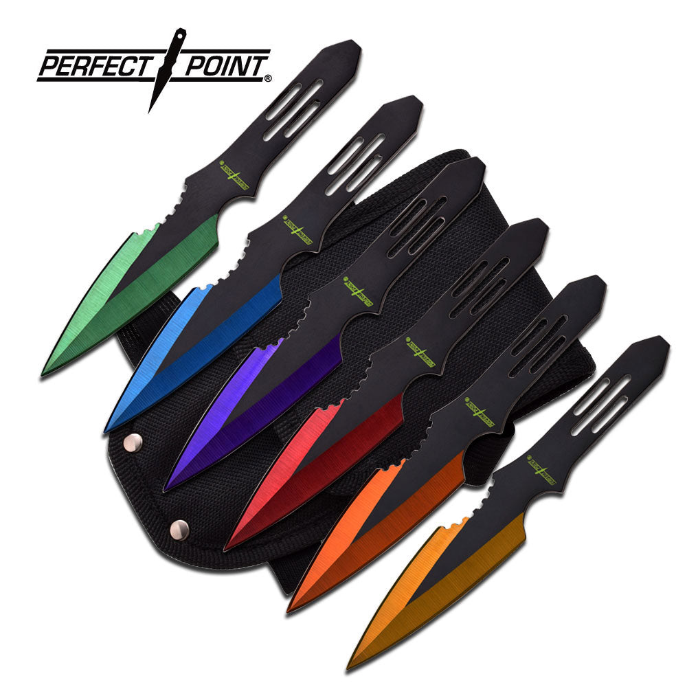 Perfect Point 3 Piece 6.5 Rainbow Throwing Knives Set - Unlimited Wares,  Inc