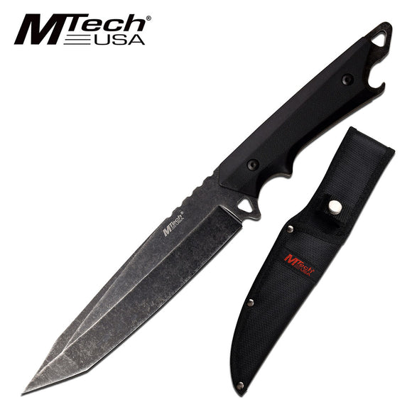 Stonewashed Tanto Full Tang Fixed Blade Kitchen Chef Knife For Sale (MT-20-85TSW)