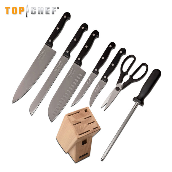Top Chef 9 Piece Kitchen Knife Block Set - Frontier Blades