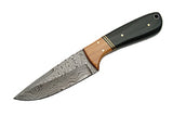 8" Damascus Steel Fixed Blade Hunting Knife - Frontier Blades