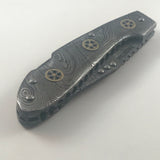 7" Custom Handmade Lockback Damascus Folding Pocket Knife