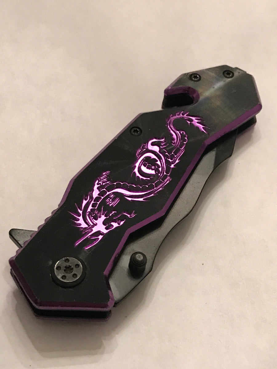  CENTAWAVE Tac-Force Folding Knife PURPLE DRAGON