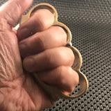 Paper Weight Belt Buckle- Self Defense Gold Brass Knuckle For Sale (PK-809RB)