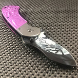 Dark Side Blades Ballistic Purple Flame Dragon Fantasy Knife
