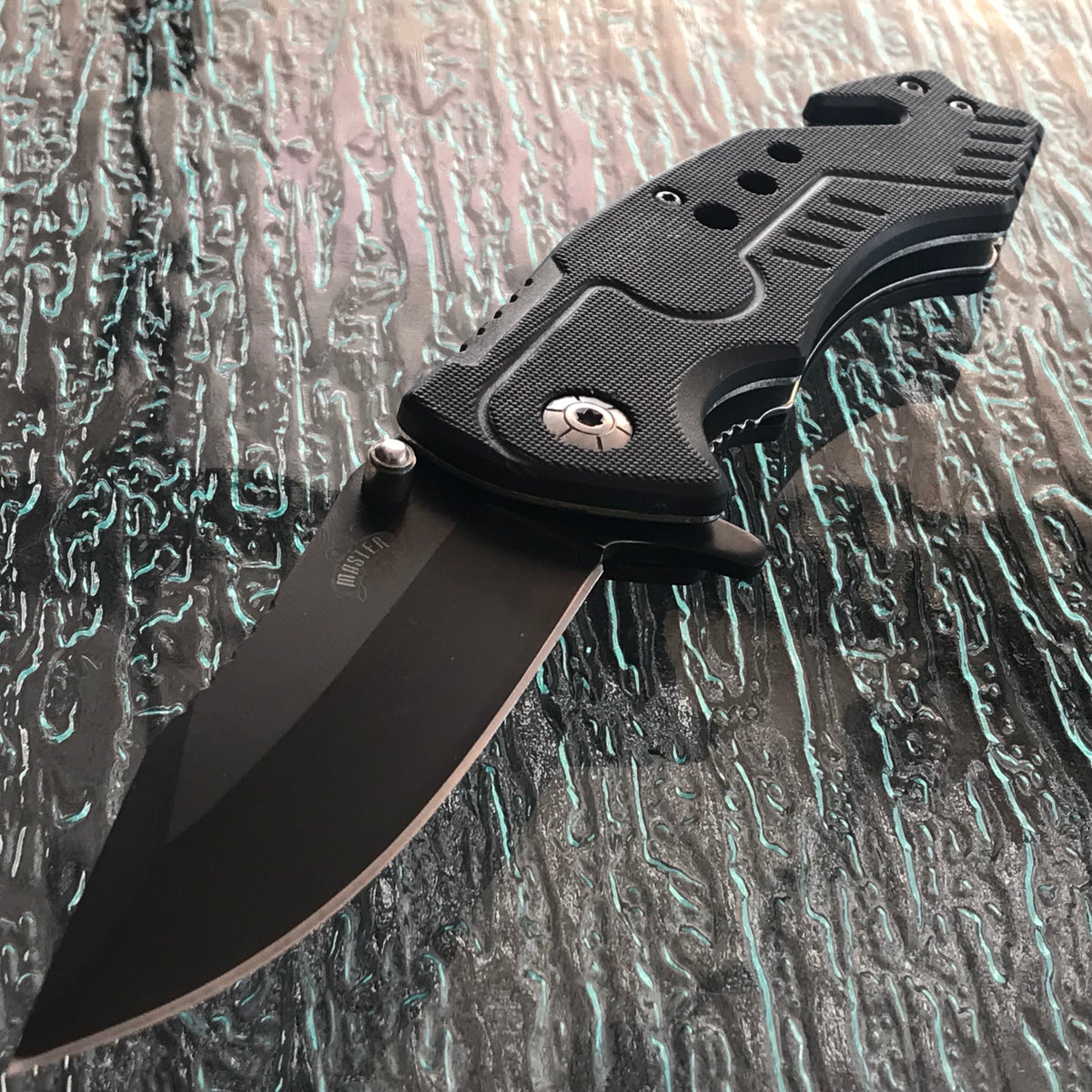 8.5 MASTER USA RAINBOW BLADE SPRING ASSISTED TACTICAL FOLDING POCKET —  Beyond Collectibles