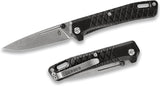 Gerber Gear Zilch Black Folding knife with black handle and silver blade on a white background, featuring the Gerber brand.