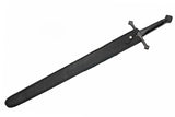  A shot of the sword fully inserted into the scabbard to demonstrate the fit and the retention snap.