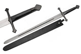 The sword and scabbard displayed diagonally on a white background