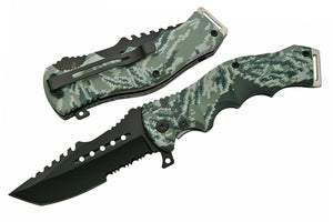 8.5" Camo Ops Military Heavy Duty Ballistic Folding Pocket Knife (300433)