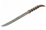 23.5" Ringed Tail Steel Guard Damascus Steel Sword