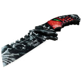 Dark Side Blades Red Evil Eye Skull Aluminum Handle Spring Assisted Knife