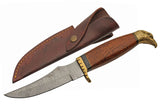 11" Eagle Head Hunter Damascus Steel Knife (DM-1347)