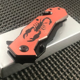8.5” Dragon Strike Assisted Tactical Red Scorpion Pocket Knife