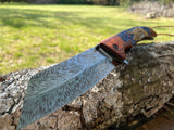 Dark Fantasy Blades Decorative Golden Dragon & Wood-Grained Cool Knife - Frontier Blades