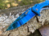 8.25" MTech USA Blue Spring Assisted Tactical Pocket Knife - Frontier Blades