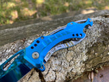 8.25" MTech USA Blue Spring Assisted Tactical Pocket Knife - Frontier Blades