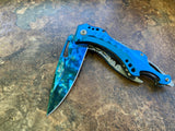8.25" MTech USA Blue Spring Assisted Tactical Pocket Knife - Frontier Blades