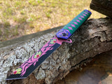 Kokushibo Demon Slayer Inspired Folding Pocket Knife - Anime Katana Tanto Folder