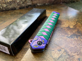 Kokushibo Demon Slayer Inspired Folding Pocket Knife - Anime Katana Tanto Folder