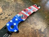 USA 250 Years American Pride Folding Pocket Knife - Semi-Serrated Patriotic Tactical Knife