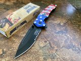 USA 250 Years American Pride Folding Pocket Knife - Semi-Serrated Patriotic Tactical Knife