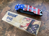 USA 250 Years American Pride Folding Pocket Knife - Semi-Serrated Patriotic Tactical Knife