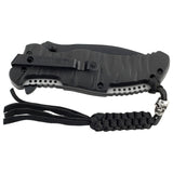 USMC M-A1020BK Black Serrated Reaper Tactical EDC Spring Assisted Folding Knife