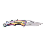 MTech USA Rainbow TiNite Handle Spring Assisted Folding Knife (MT-A2027RB)
