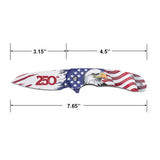MTech USA 250th Anniversary Spring Assisted Knife - Patriotic Eagle & Flag Edition