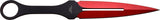 Perfect Point vibrant electro-red and black throwing knife with a brand name of Perfect Point on a white background